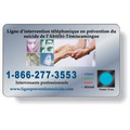 .010 White Plastic Stress Card Special (2.125" x 3.375") Full color front,